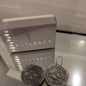 Silpada Silver Coin Earrings